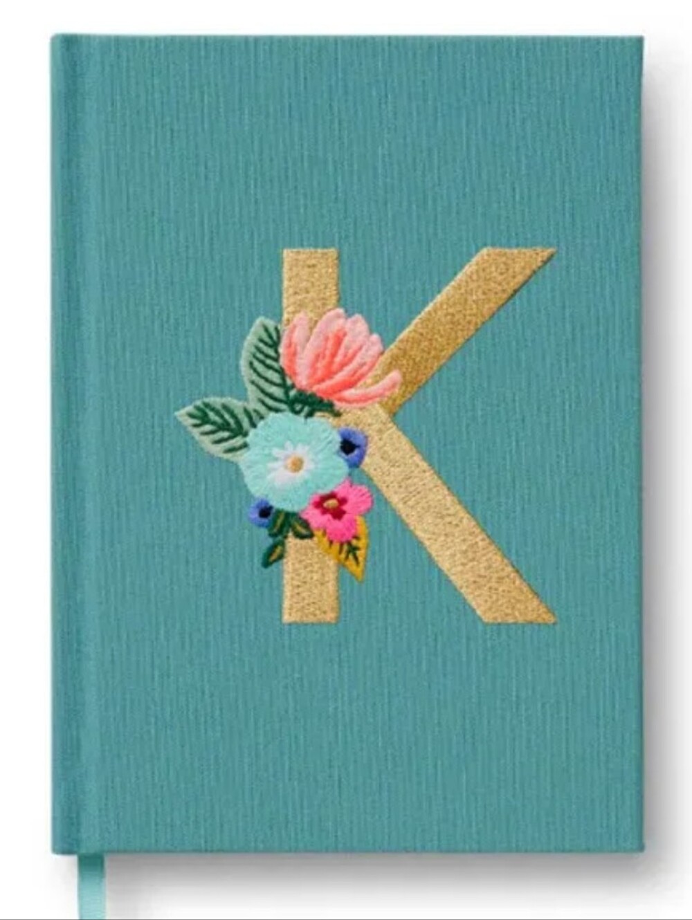 NWT Rifle Paper Co. "K" Floral Embroidery Journal
